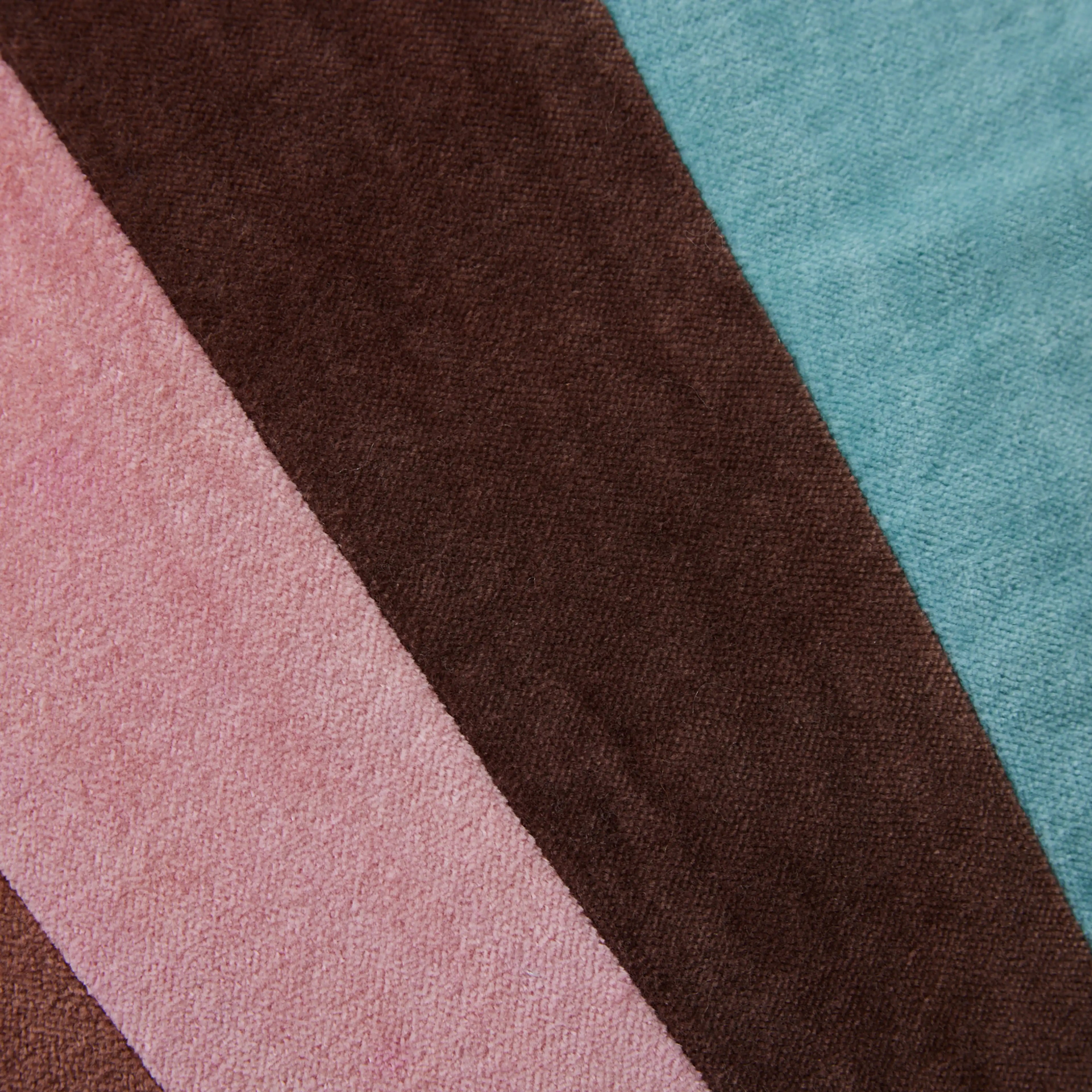 HKliving Striped Square Velvet Cushion | Multicolour