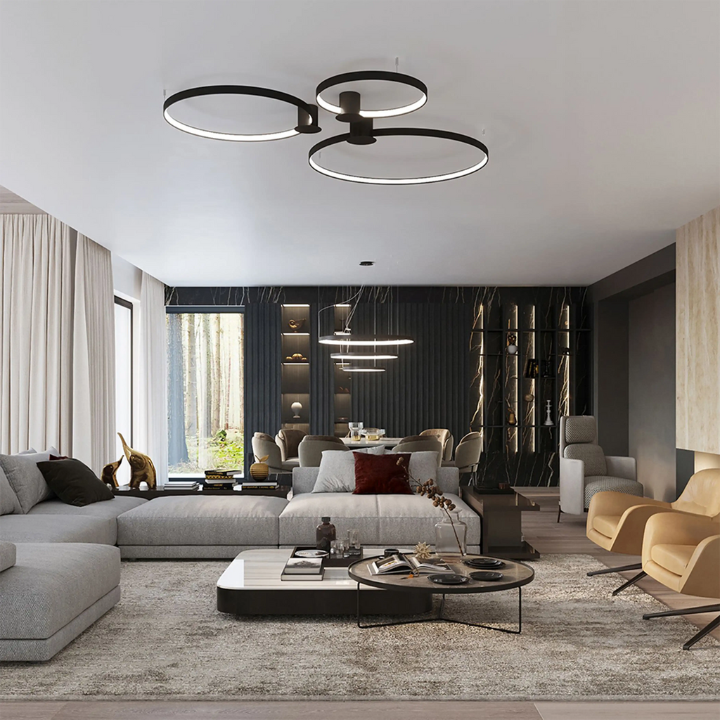 Gen Two-Tiered LED Pendant Light | Black