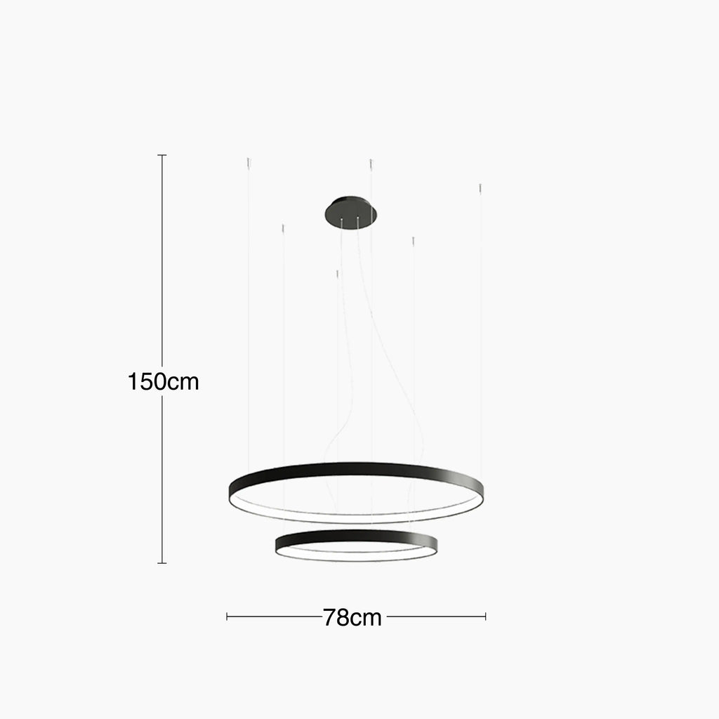 Gen Two-Tiered LED Pendant Light | Black