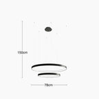 Gen Two-Tiered LED Pendant Light | Black