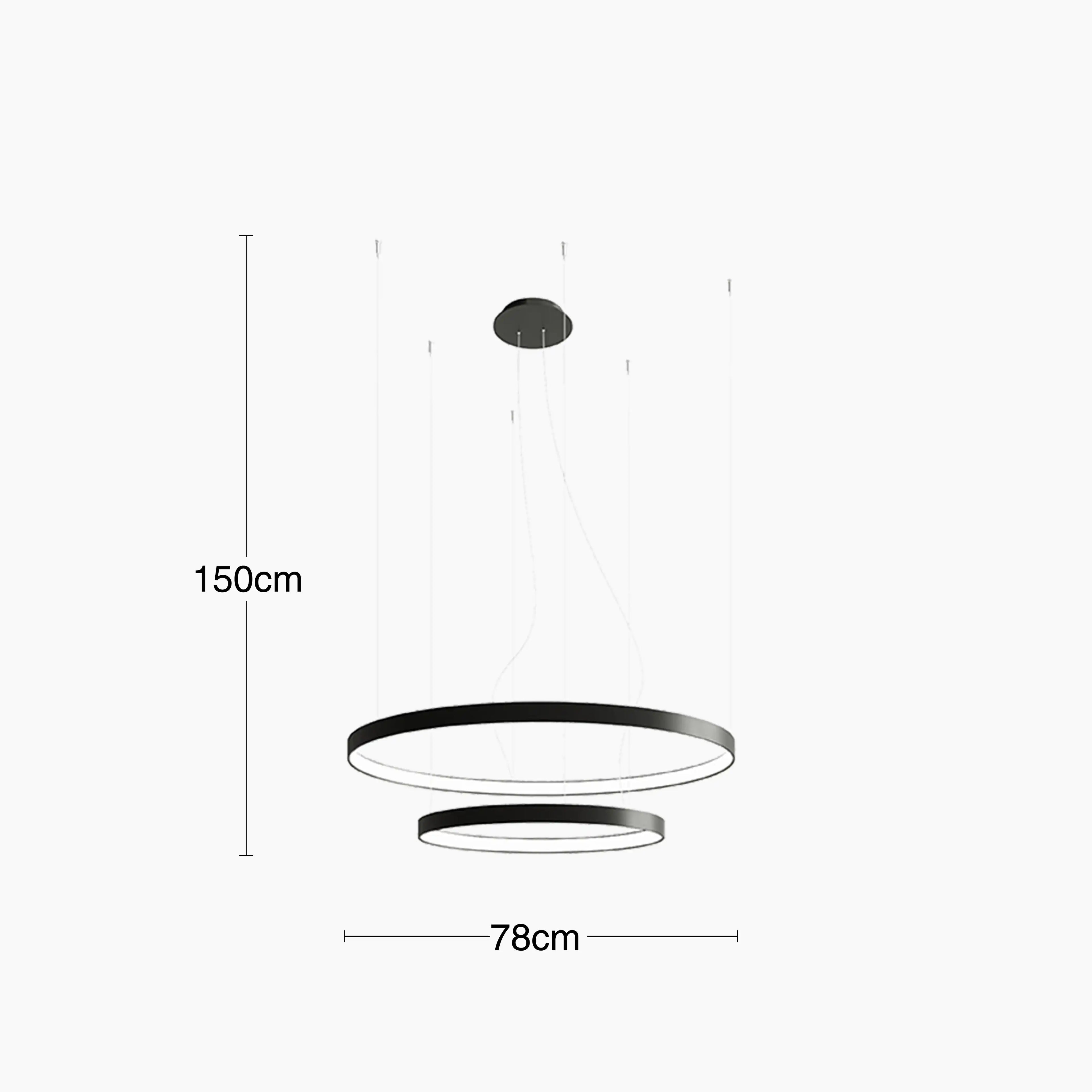 Gen Two-Tiered LED Pendant Light | Black