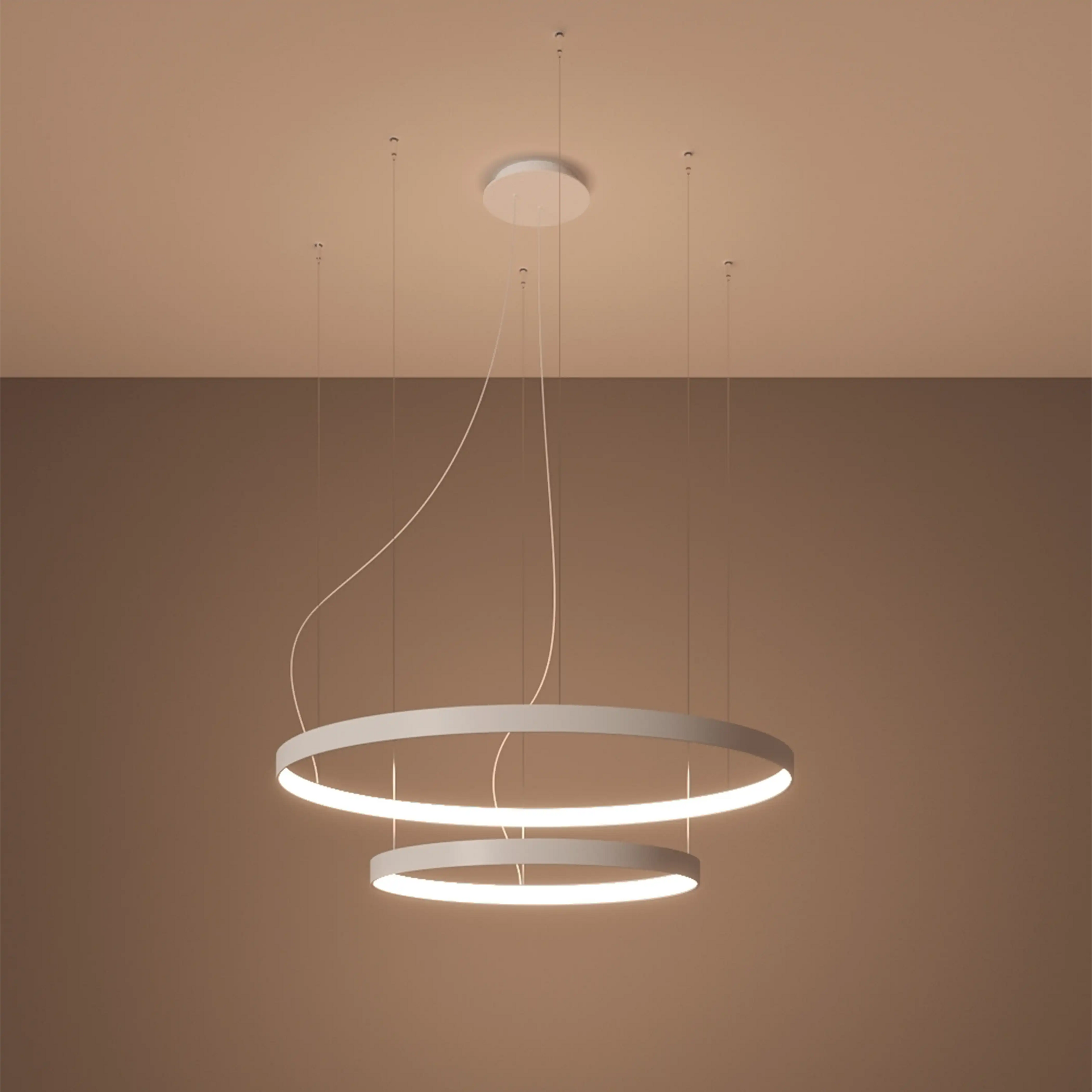 Gen Two-Tiered LED Pendant Light | White