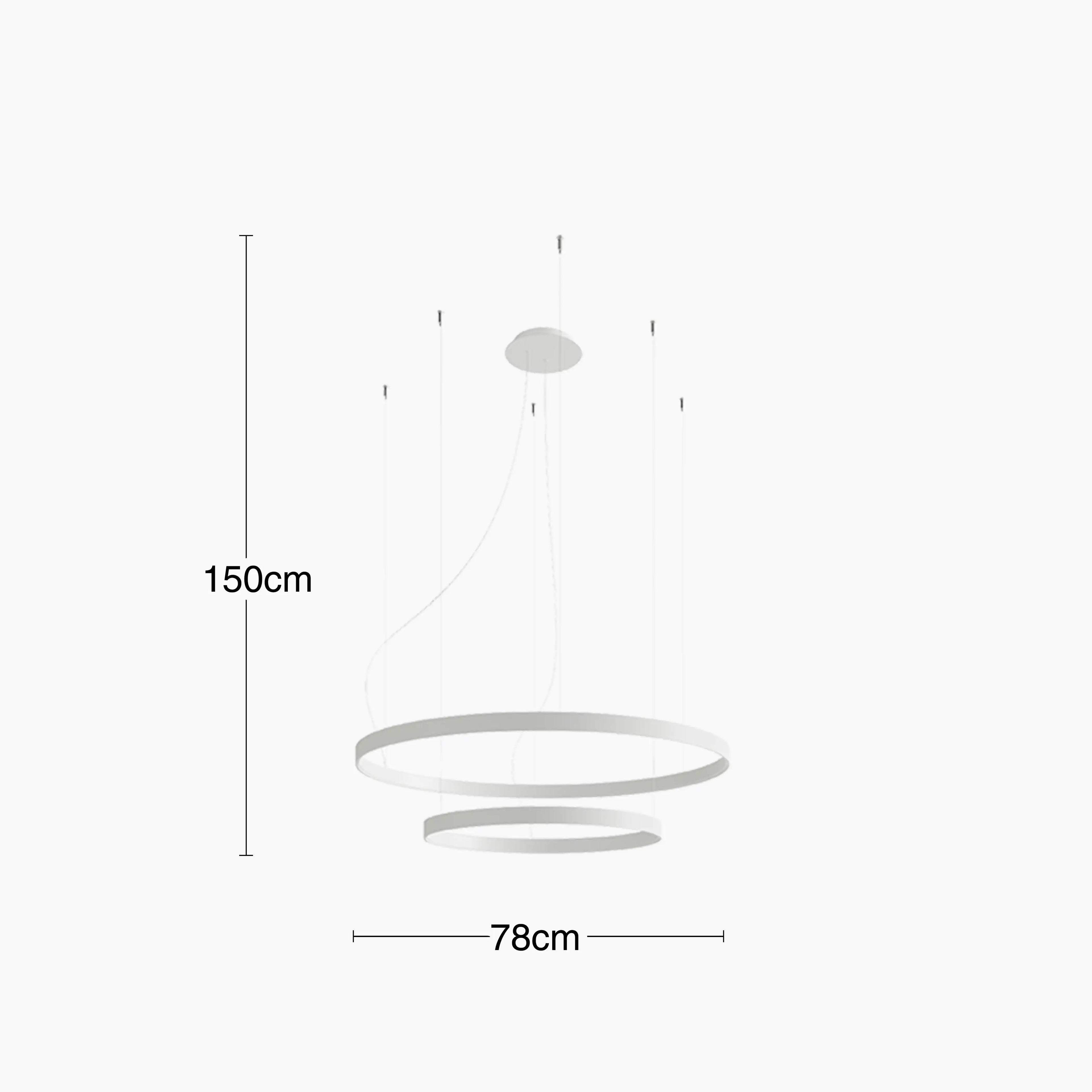 Gen Two-Tiered LED Pendant Light | White