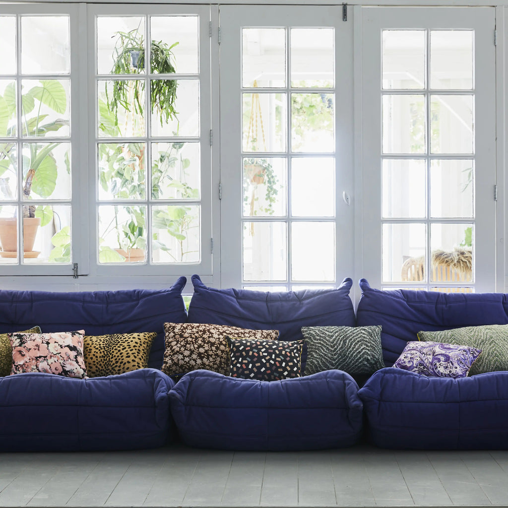 HKliving Printed Rectangle Levin Cushion | Multicolour