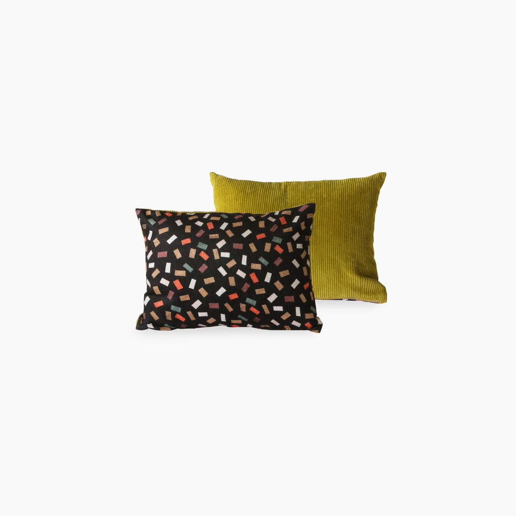 HKliving Printed Rectangle Levin Cushion | Multicolour