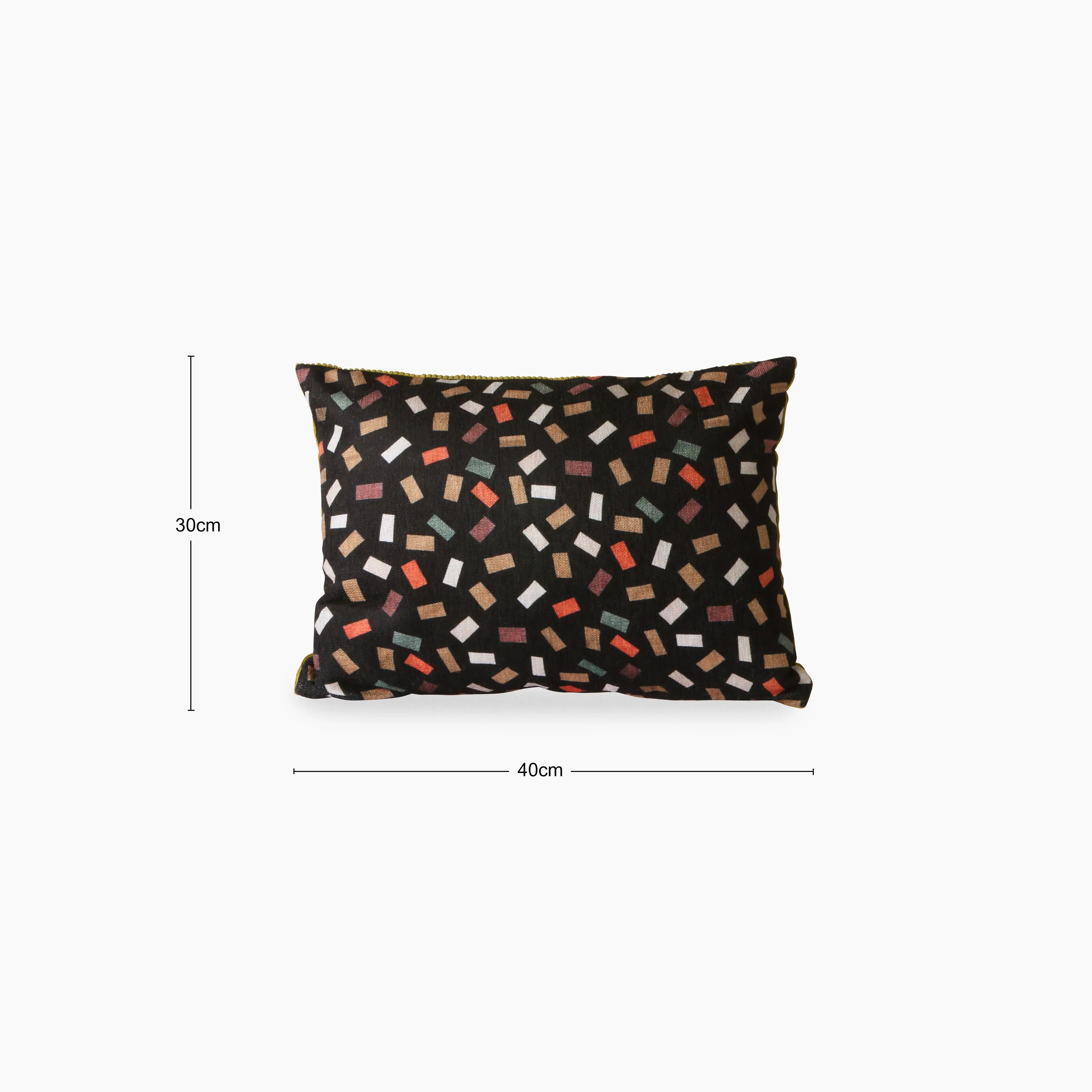 HKliving Printed Rectangle Levin Cushion | Multicolour