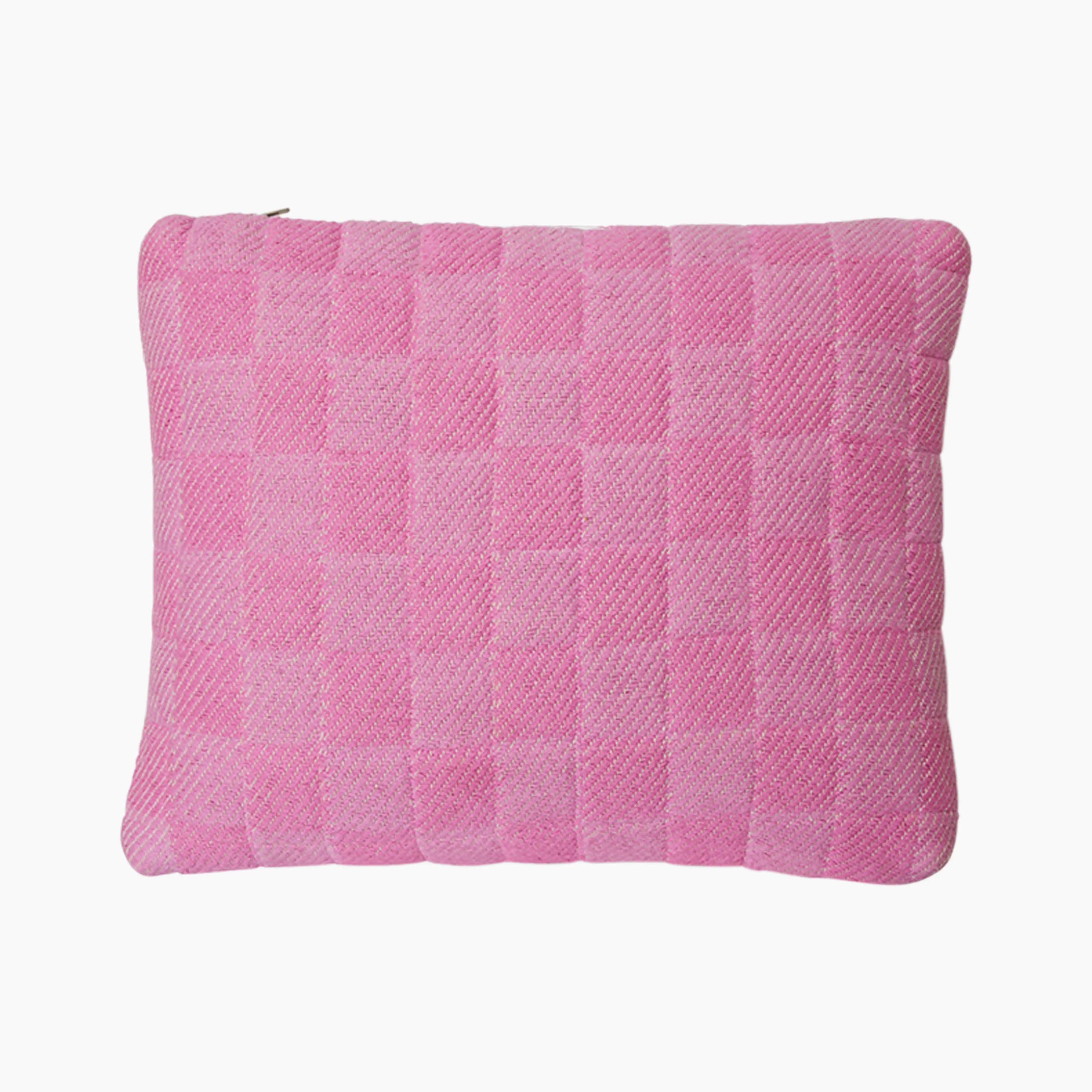 HKliving Checkered Rectangle Woven Cushion | Grapefruit