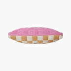 HKliving Checkered Rectangle Woven Cushion | Grapefruit