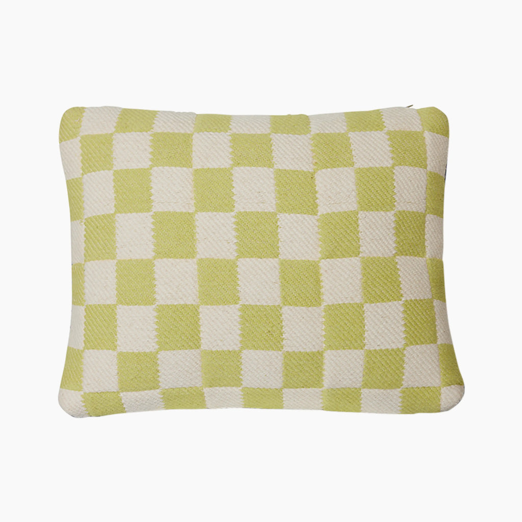 HKliving Checkered Rectangle Woven Cushion | Berries