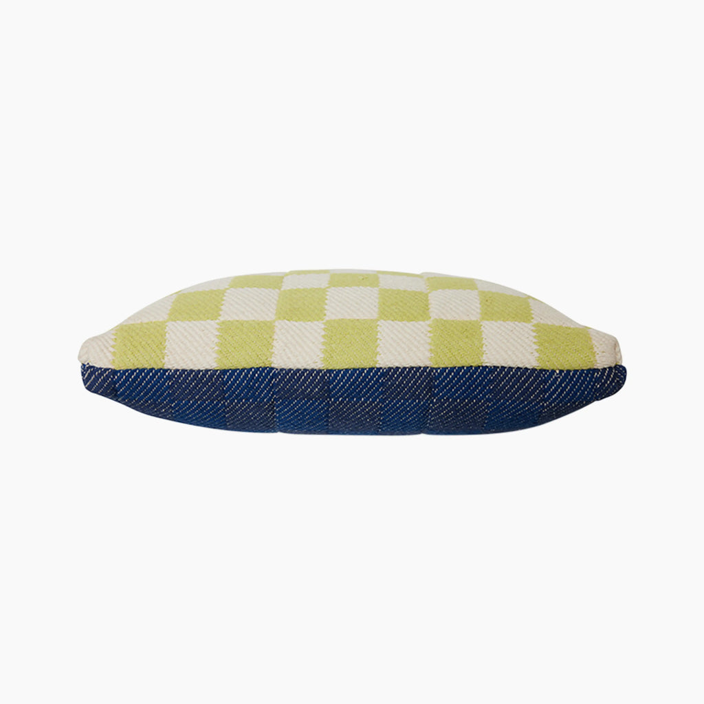 HKliving Checkered Rectangle Woven Cushion | Berries