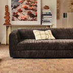 HKliving Rectangle Knitted Wool Cushion | Brown