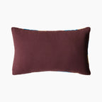HKliving Striped Rectangle Velvet Cushion | Burgundy