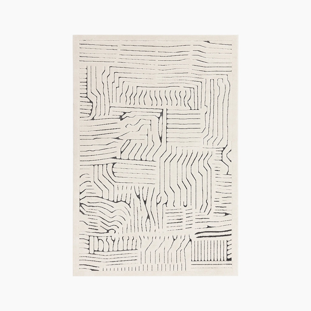 Edison Rug | Grey & Ivory