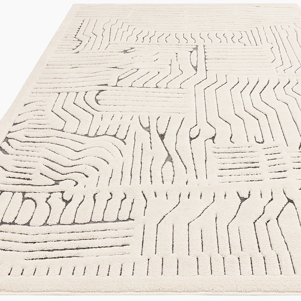 Edison Rug | Grey & Ivory