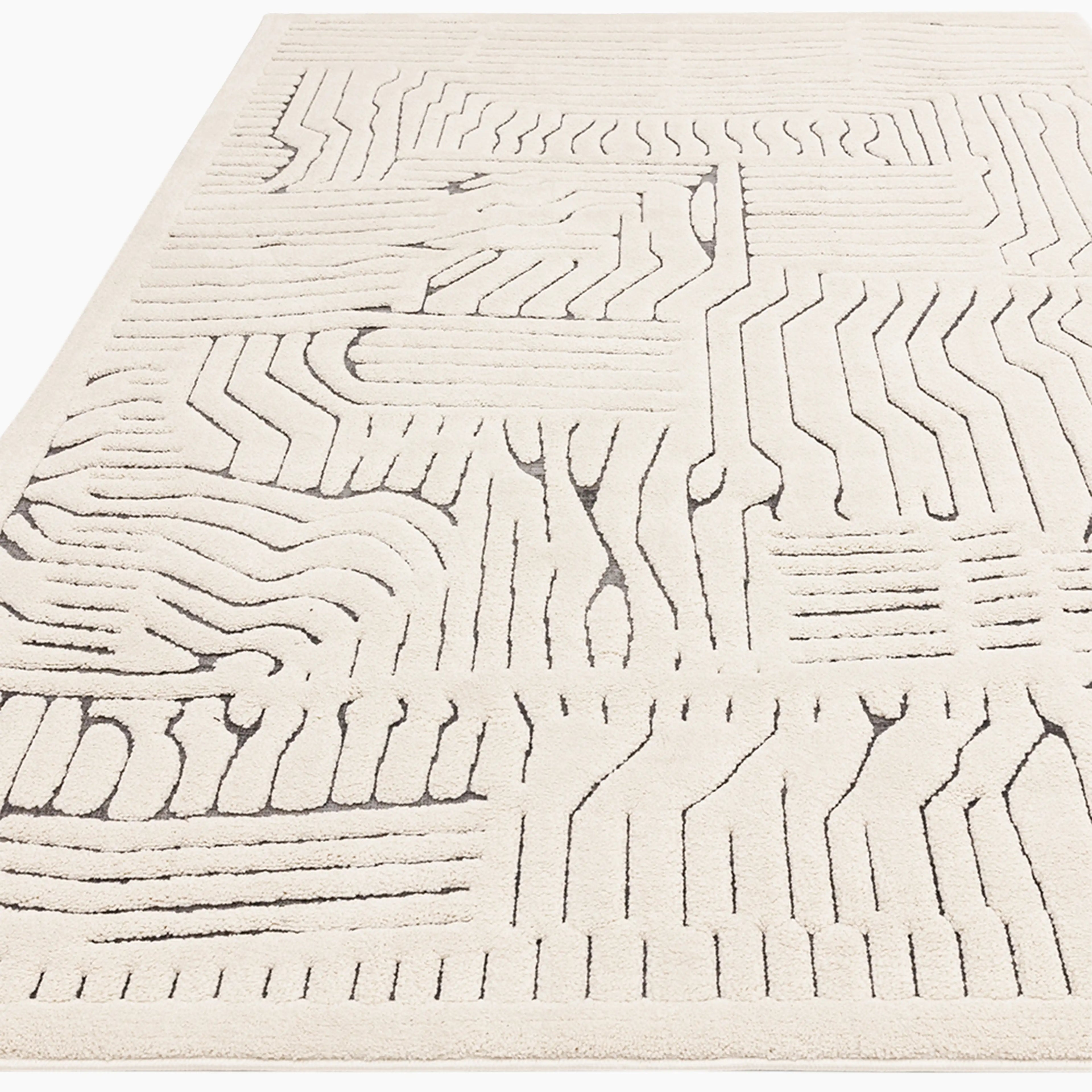 Edison Rug | Grey & Ivory