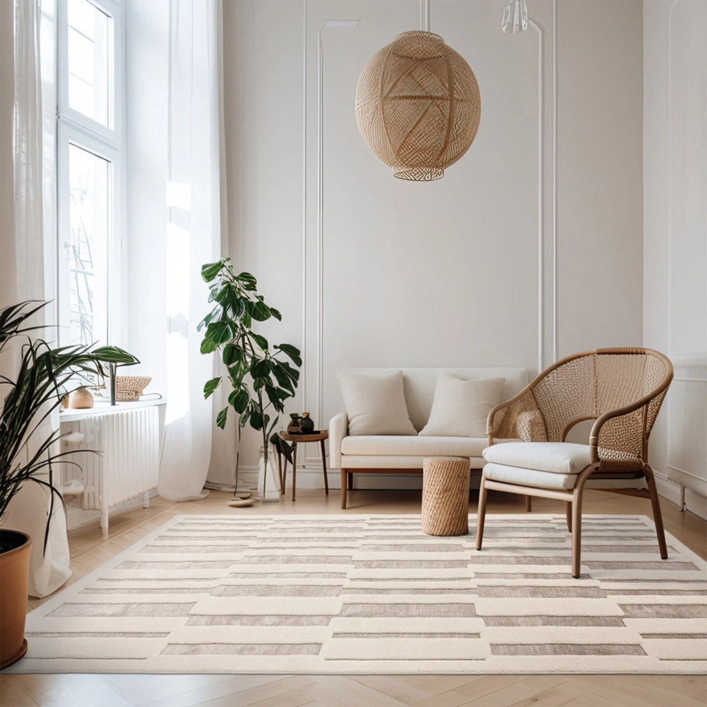Lyall Rug | Taupe & Ivory