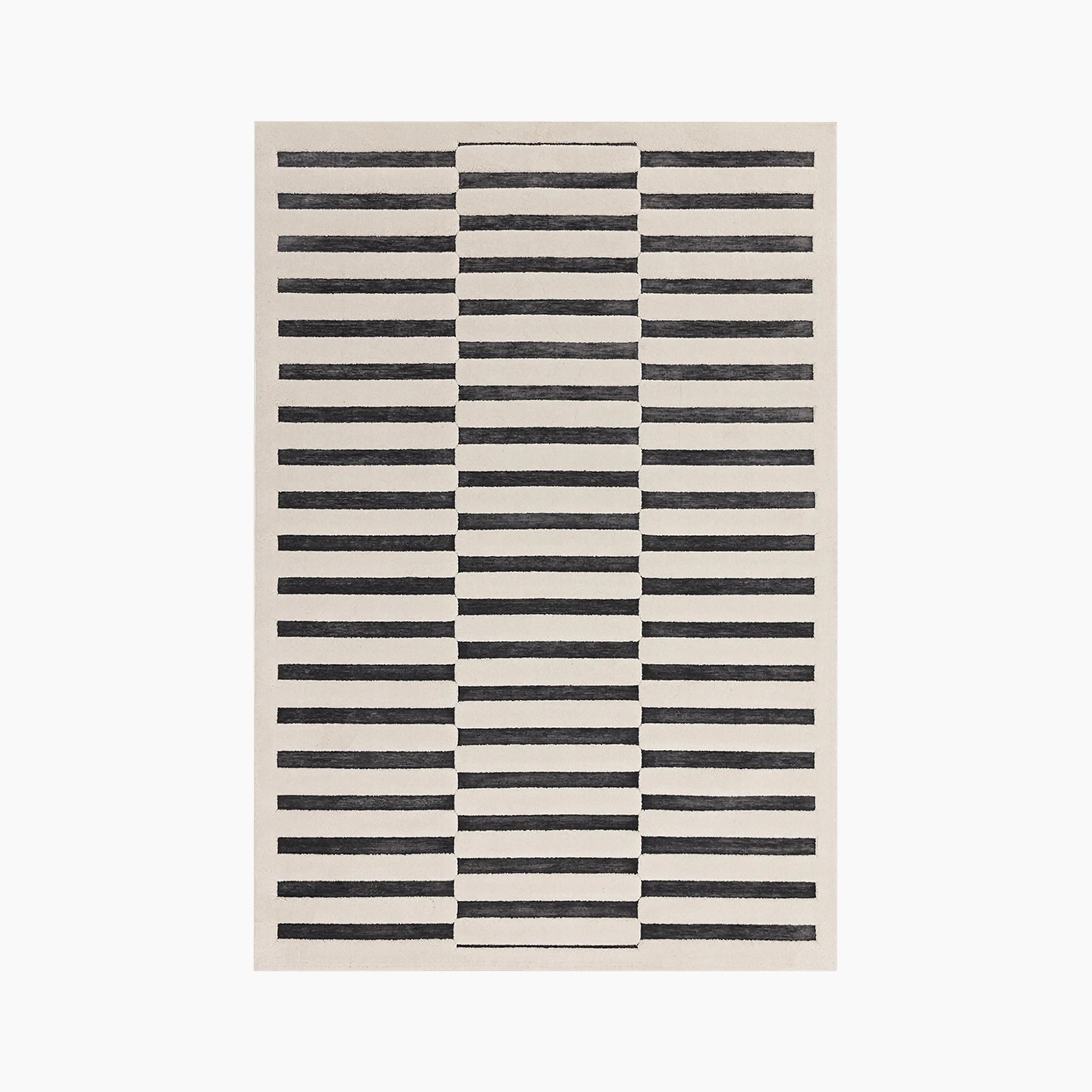 Landon Rug | Charcoal & Ivory