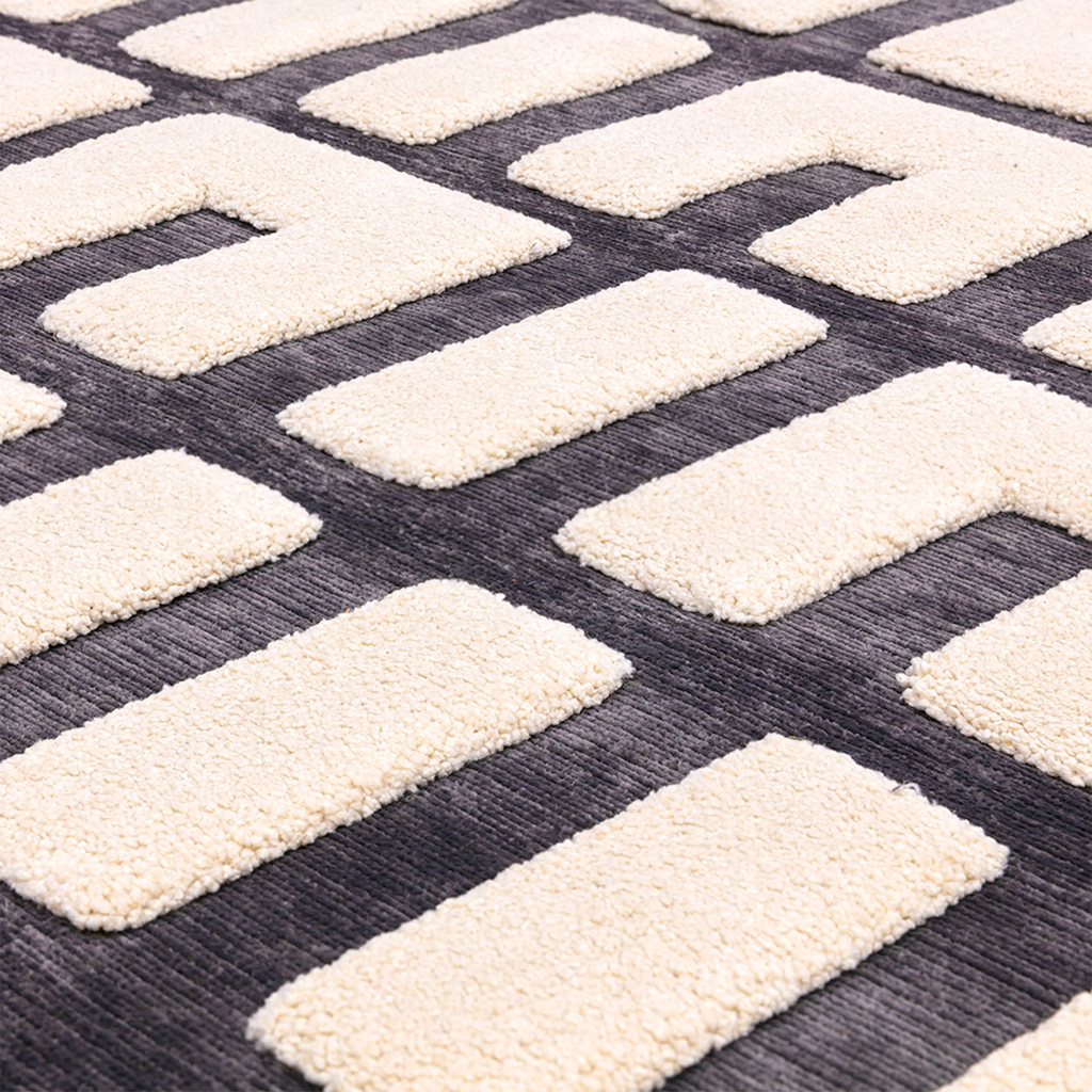 Draper Rug | Grey & Ivory