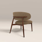 Halston Accent Chair | Speckled Cappuccino Boucle & Walnut