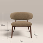 Halston Accent Chair | Speckled Cappuccino Boucle & Walnut