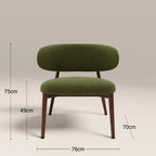 Halston Accent Chair | Olive Green Sustainable Velvet & Walnut