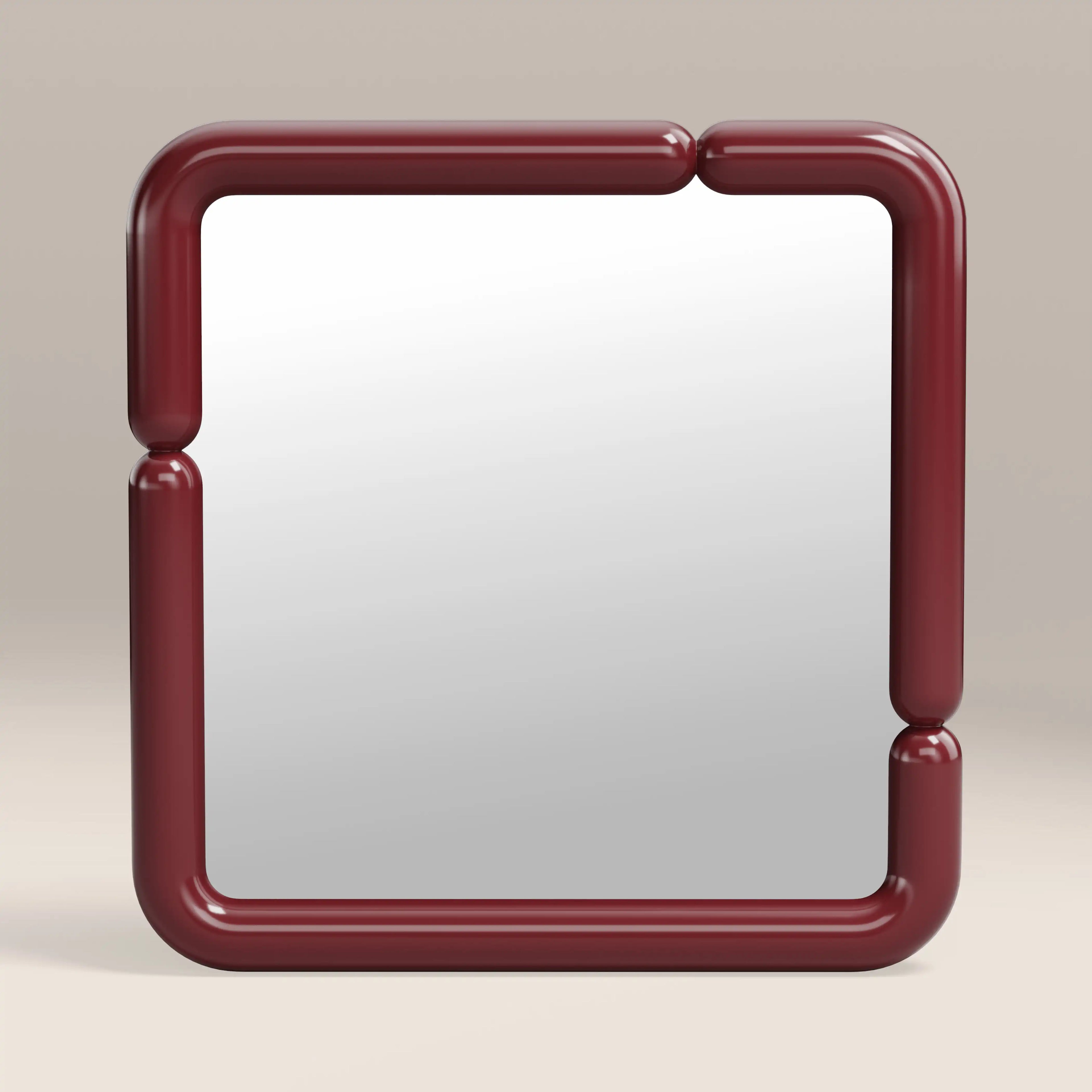 Alana Wall Mirror, 90 cm | High Gloss Burgundy