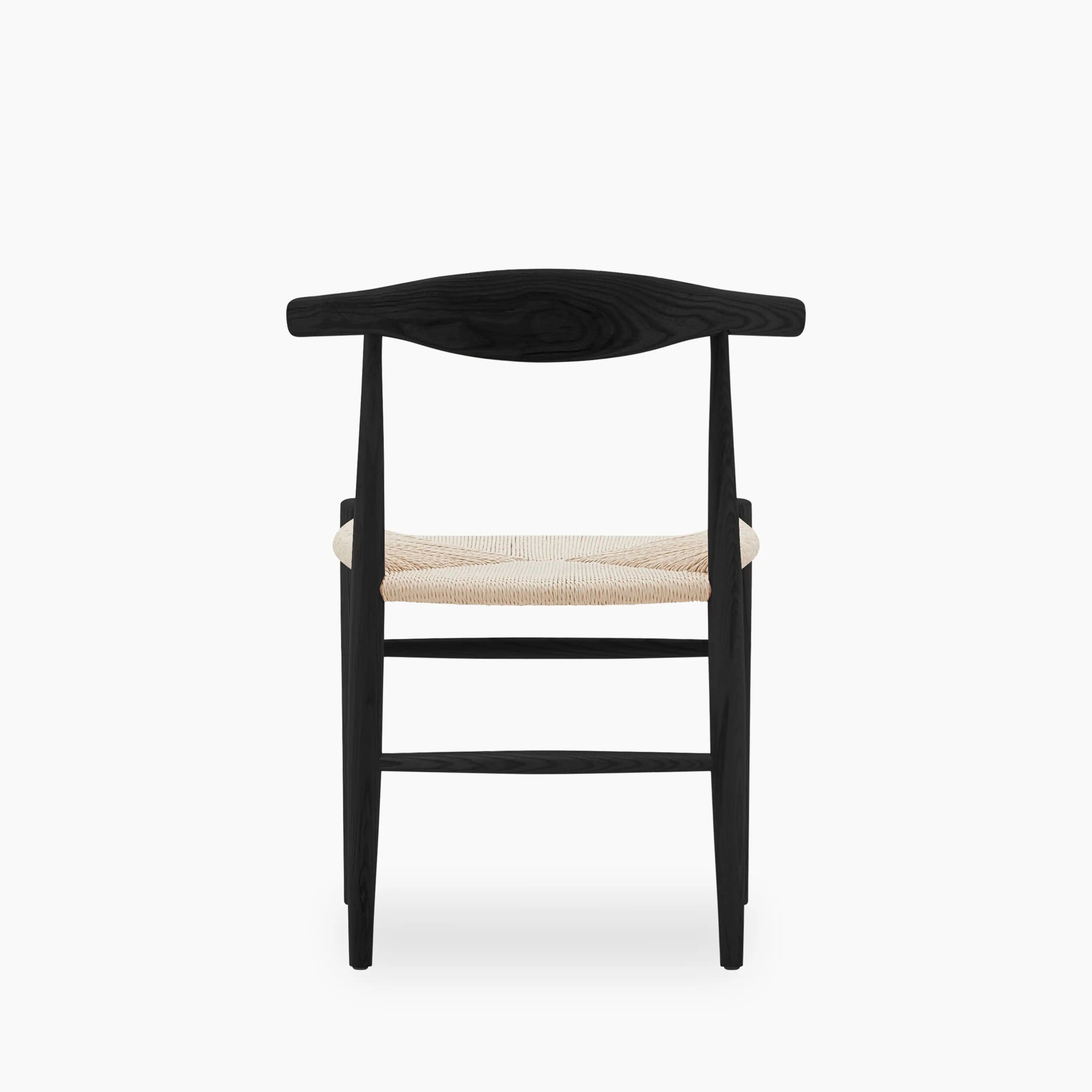 Aalborg Wooden Dining Chair | Natural Weave & Black