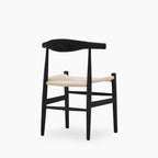 Aalborg Wooden Dining Chair | Natural Weave & Black