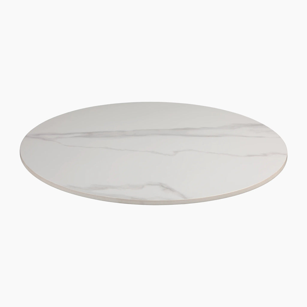 Delina Round Table Top | White Sintered Stone