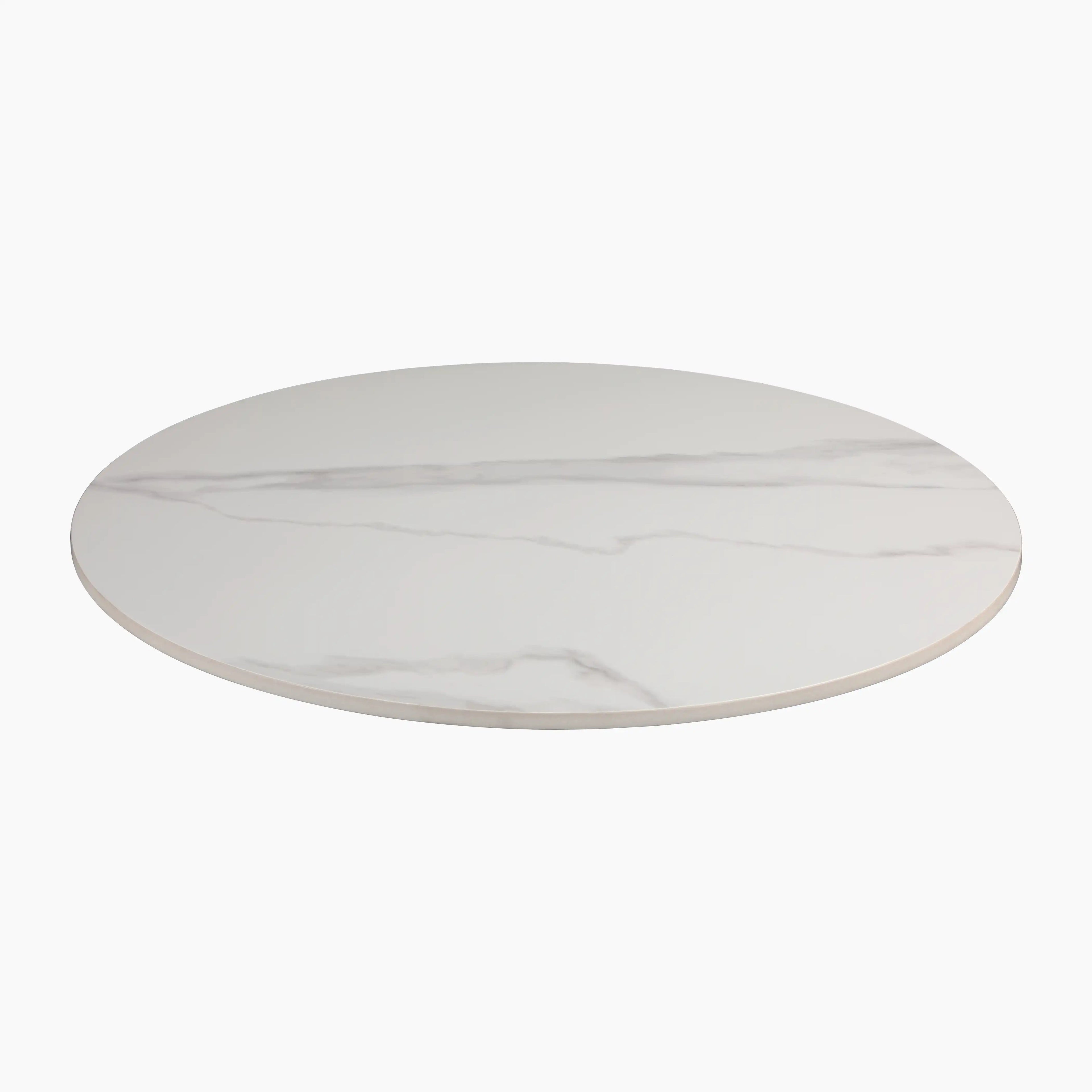 Delina Round Table Top | White Sintered Stone