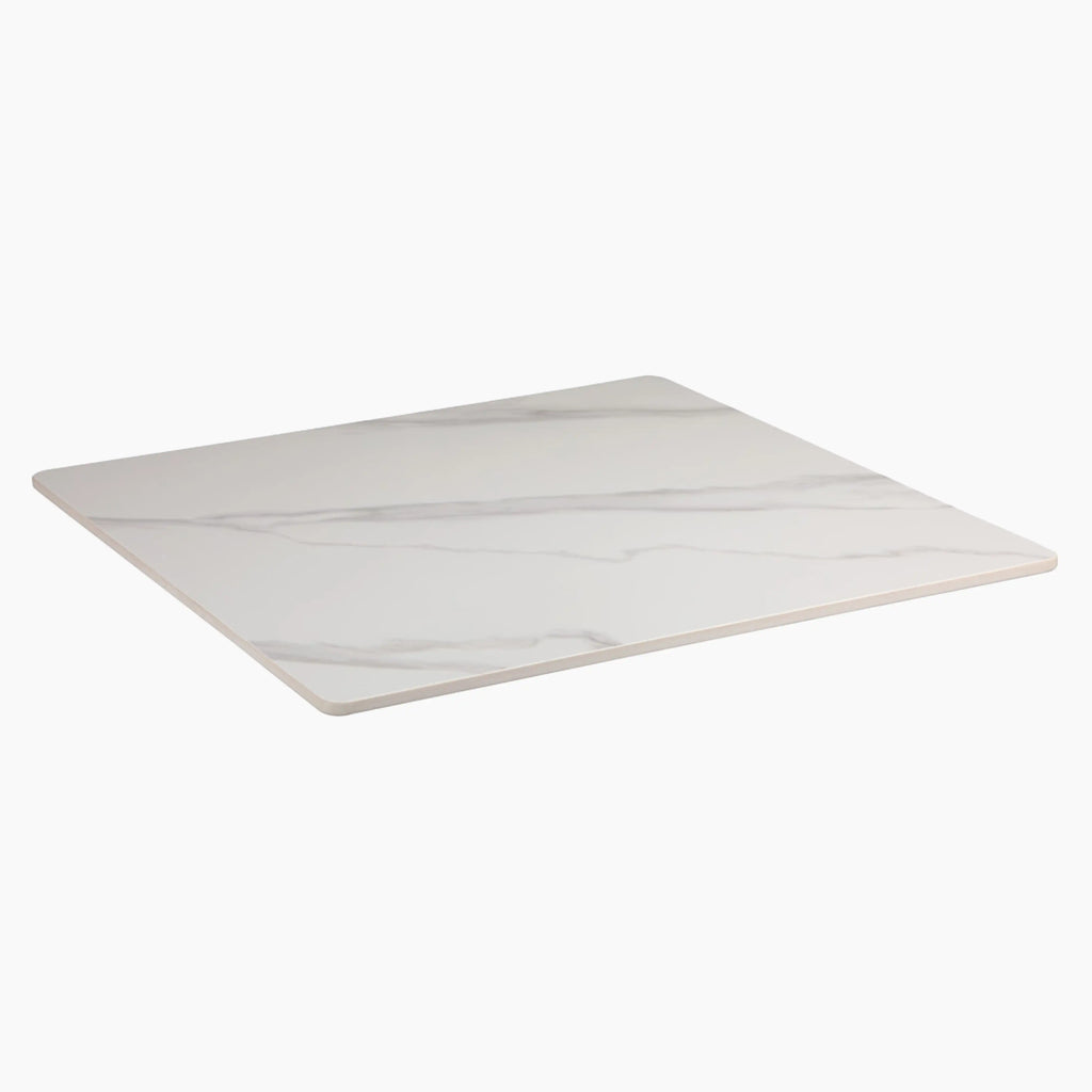 Delina Square Table Top | White Sintered Stone