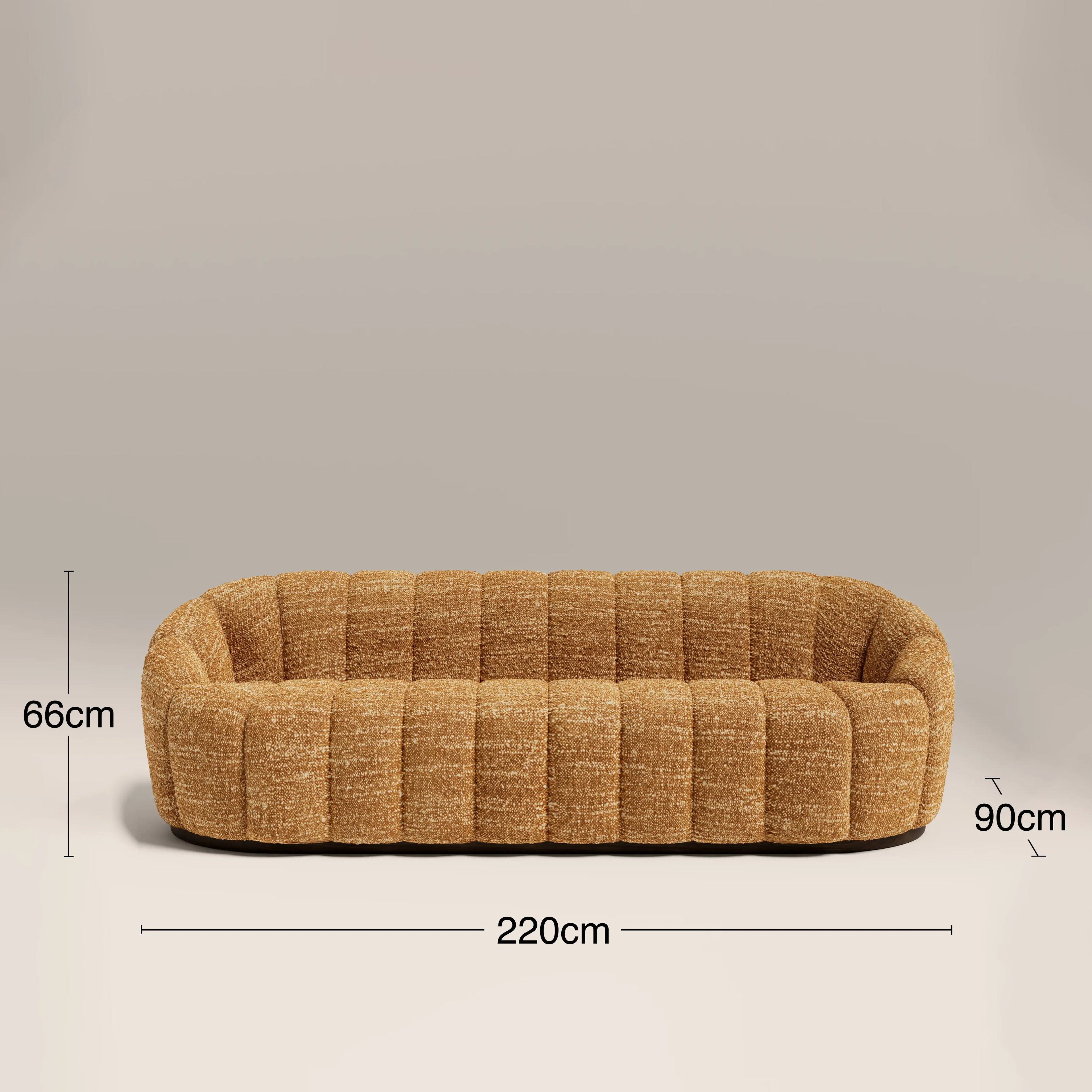 Ivy 3 Seater Sofa | Speckled Honey Sustainable Boucle