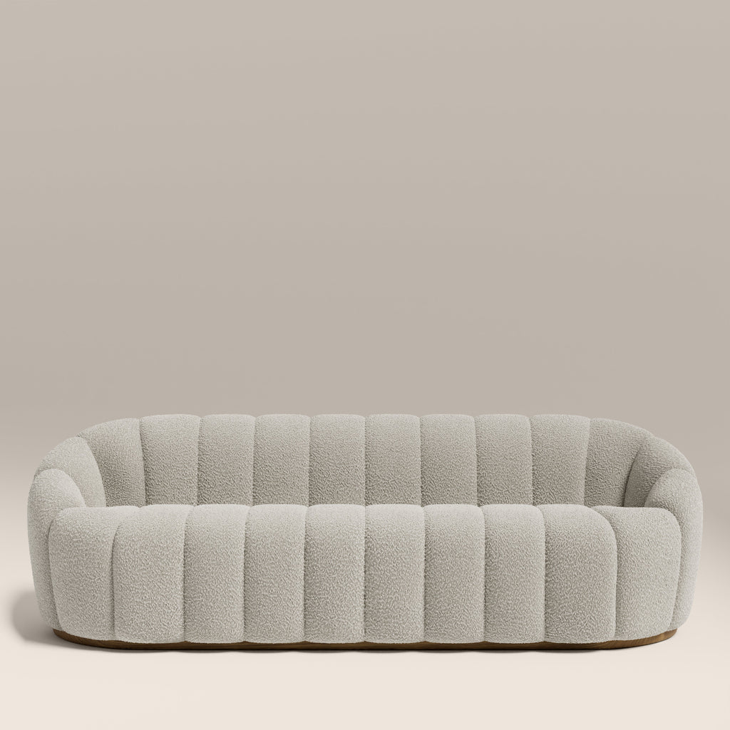 Ivy 3 Seater Sofa | Speckled Stone Sustainable Boucle
