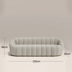 Ivy 3 Seater Sofa | Speckled Stone Sustainable Boucle