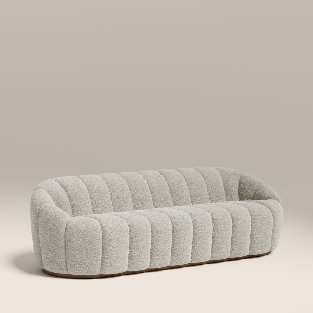 Ivy 3 Seater Sofa | Speckled Stone Sustainable Boucle