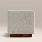 Harrison Accent Chair | Speckled Stone Sustainable Boucle & Walnut Burl Wood