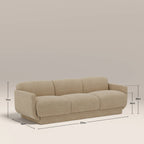 Connick 3 Seater Sofa | Speckled Latte Boucle