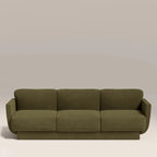 Connick 3 Seater Sofa | Moss Green Sustainable Mohair Velvet