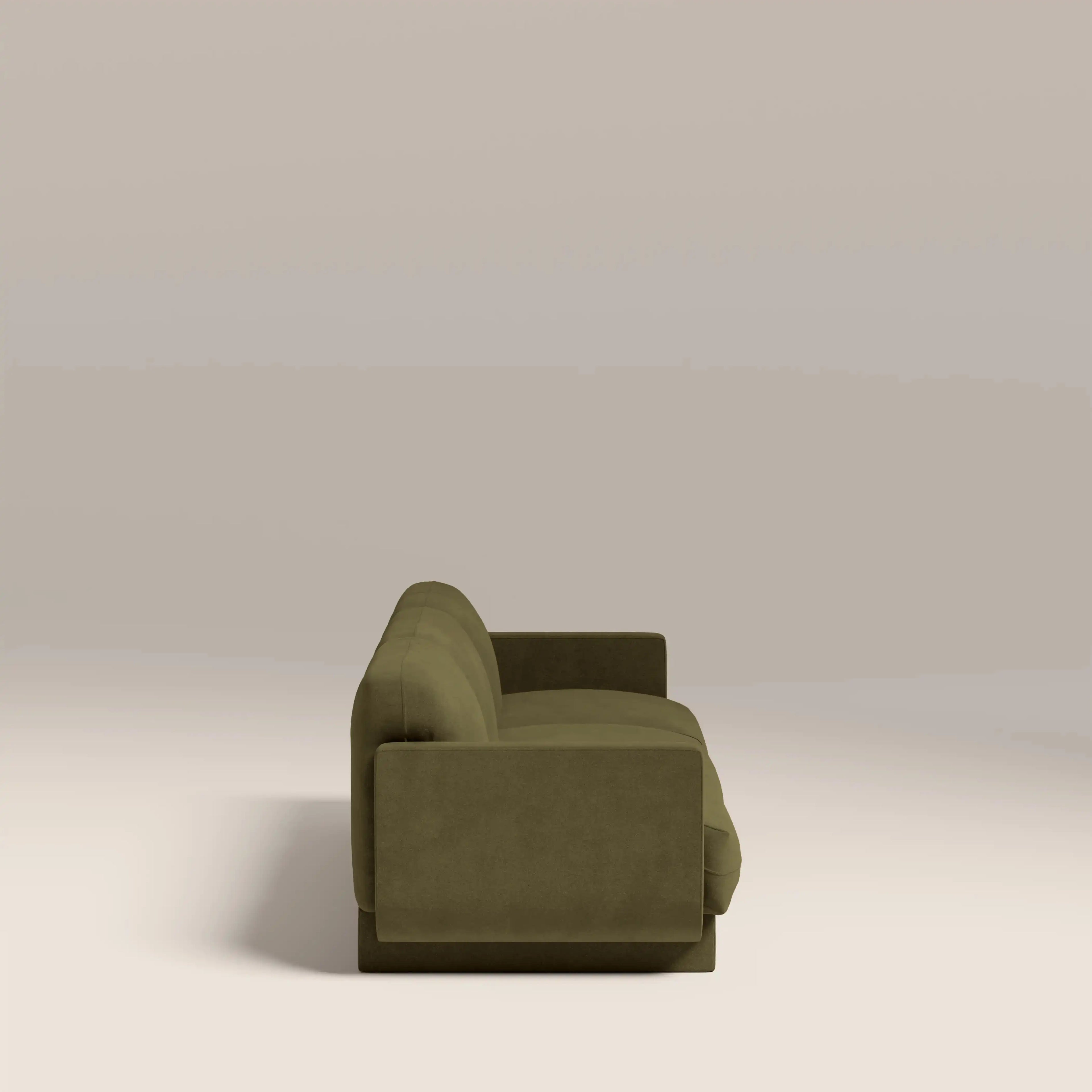 Connick 3 Seater Sofa | Moss Green Sustainable Mohair Velvet