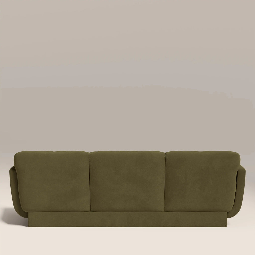 Connick 3 Seater Sofa | Moss Green Sustainable Mohair Velvet