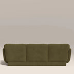 Connick 3 Seater Sofa | Moss Green Sustainable Mohair Velvet