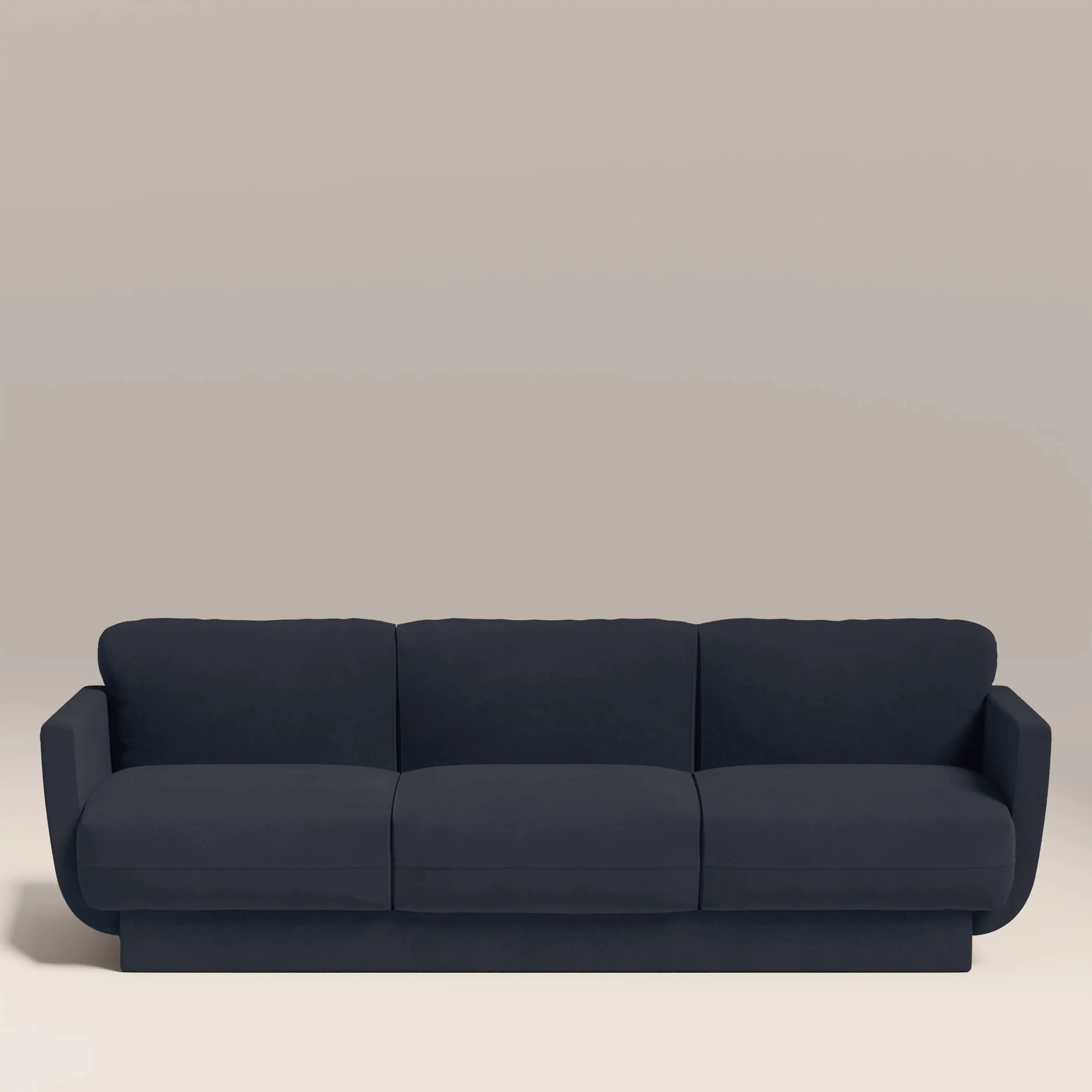 Connick 3 Seater Sofa | Dark Blue Sustainable Velvet