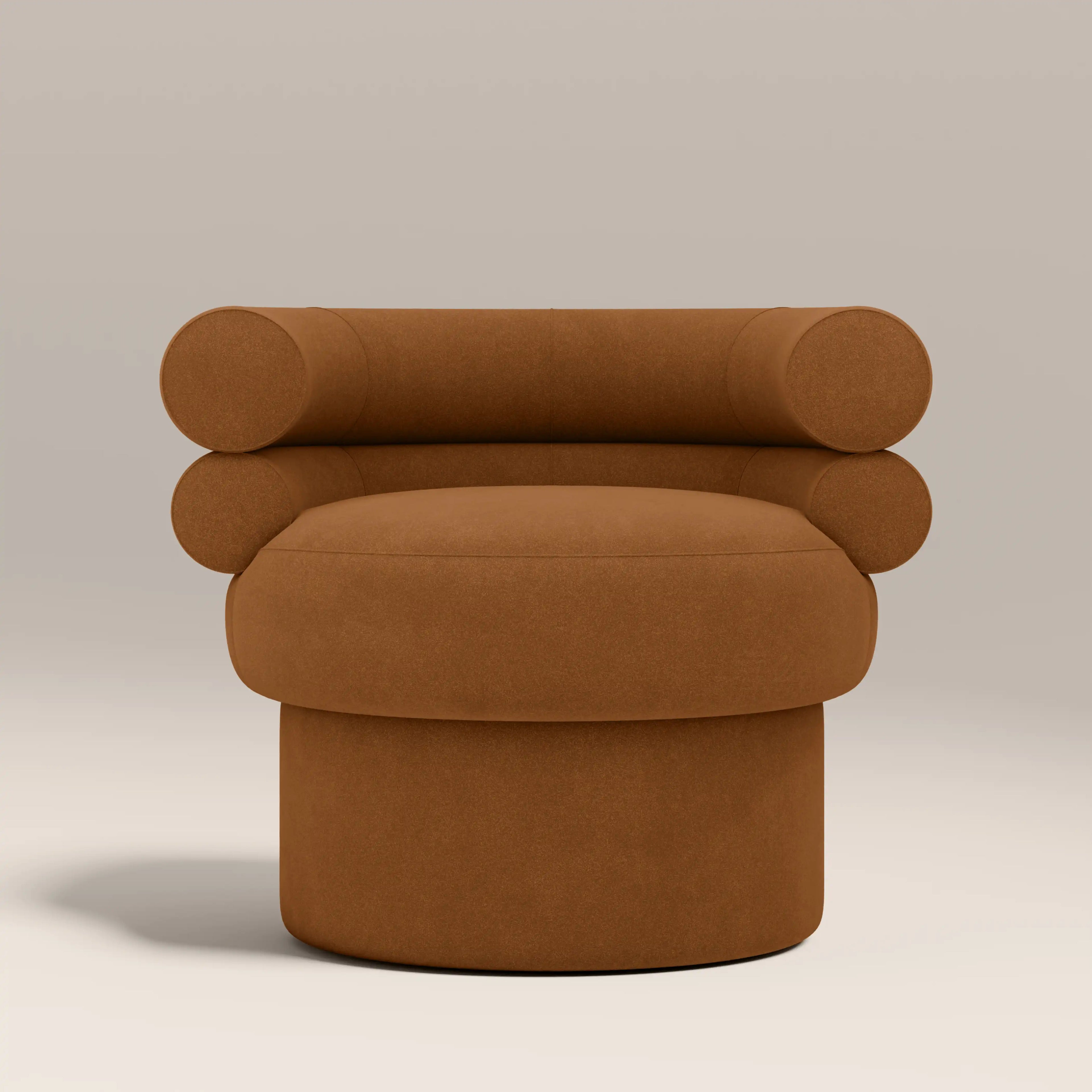 Ethan Accent Chair | Caramel Brown Sustainable Mohair Velvet