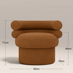 Ethan Accent Chair | Caramel Brown Sustainable Mohair Velvet