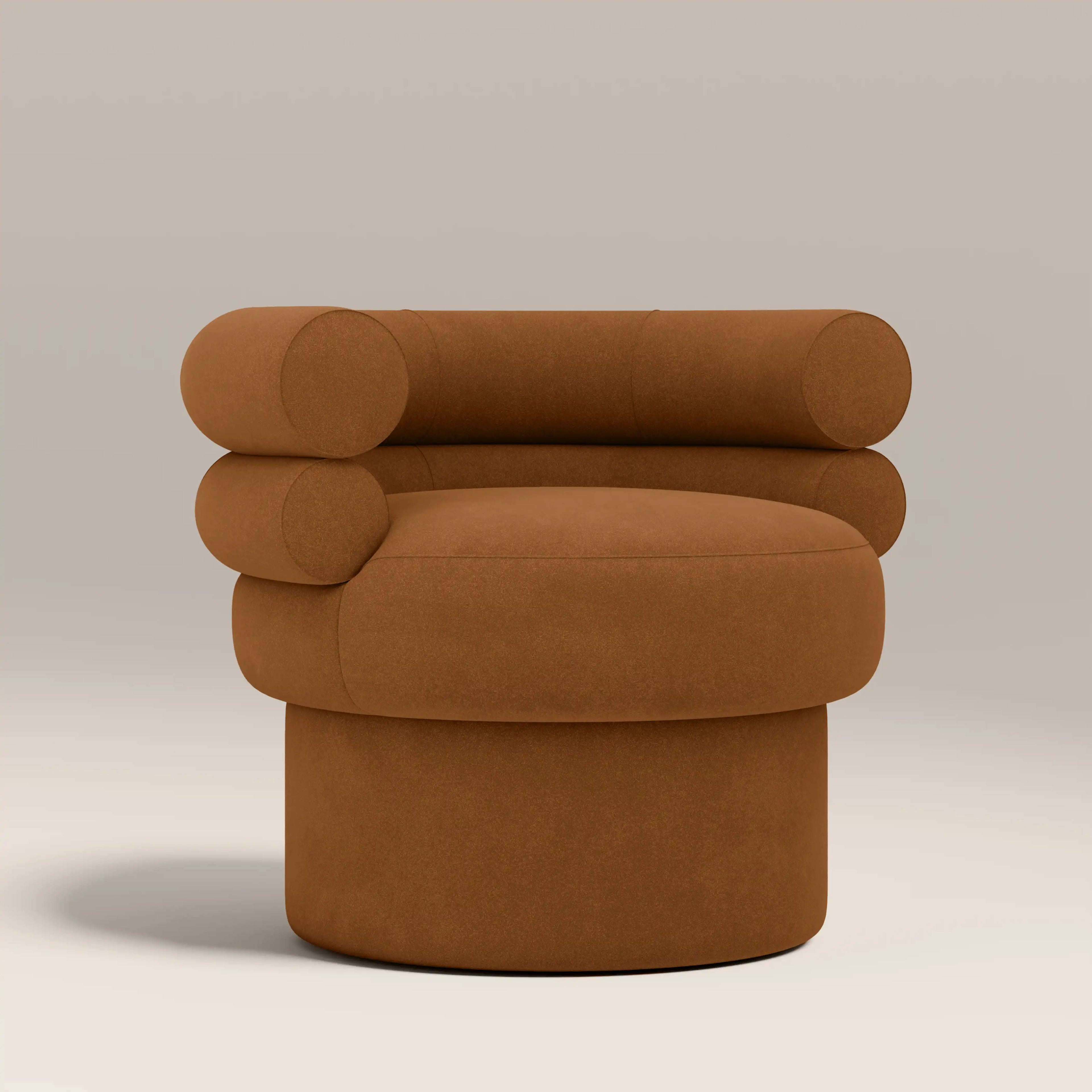 Ethan Accent Chair | Caramel Brown Sustainable Mohair Velvet