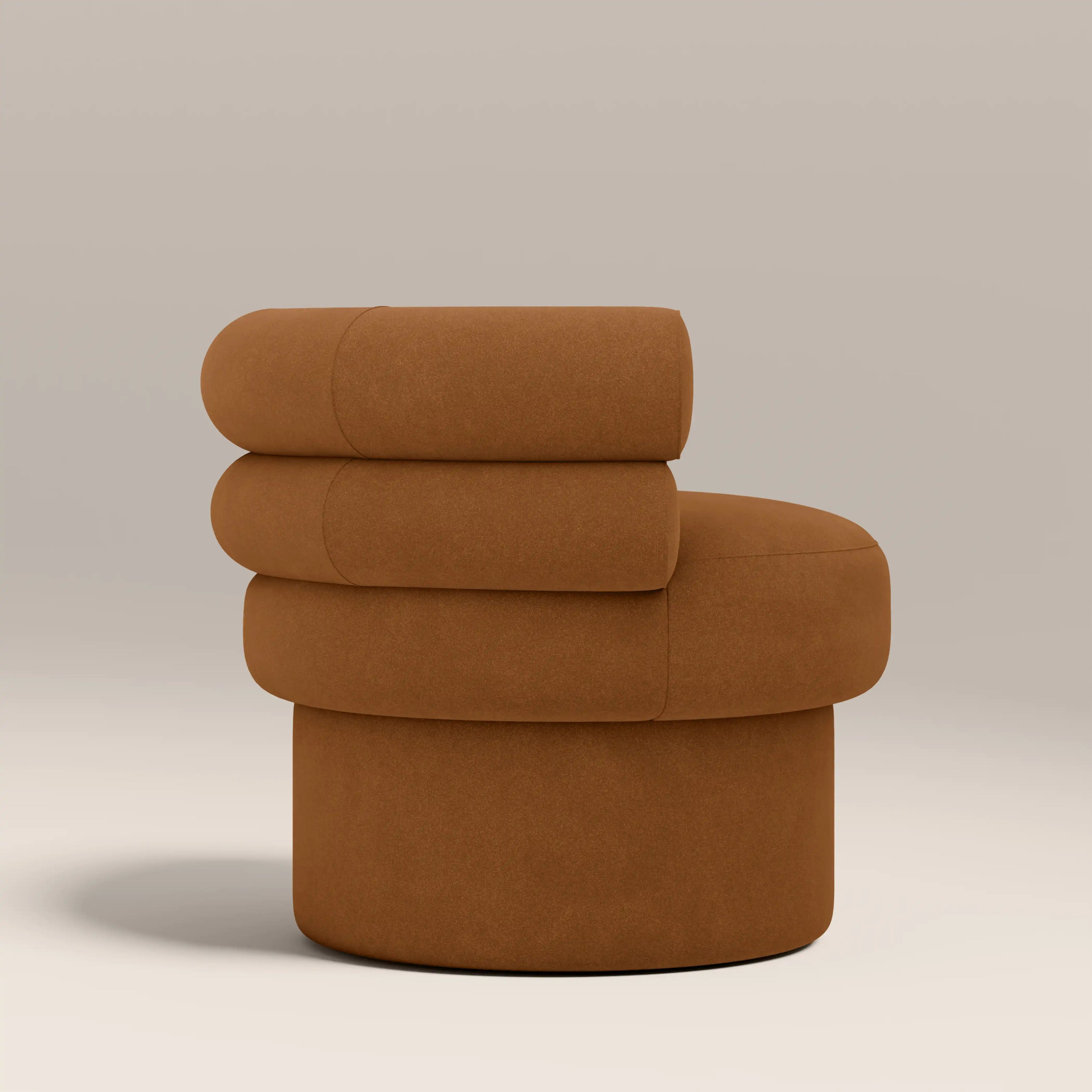 Ethan Accent Chair | Caramel Brown Sustainable Mohair Velvet