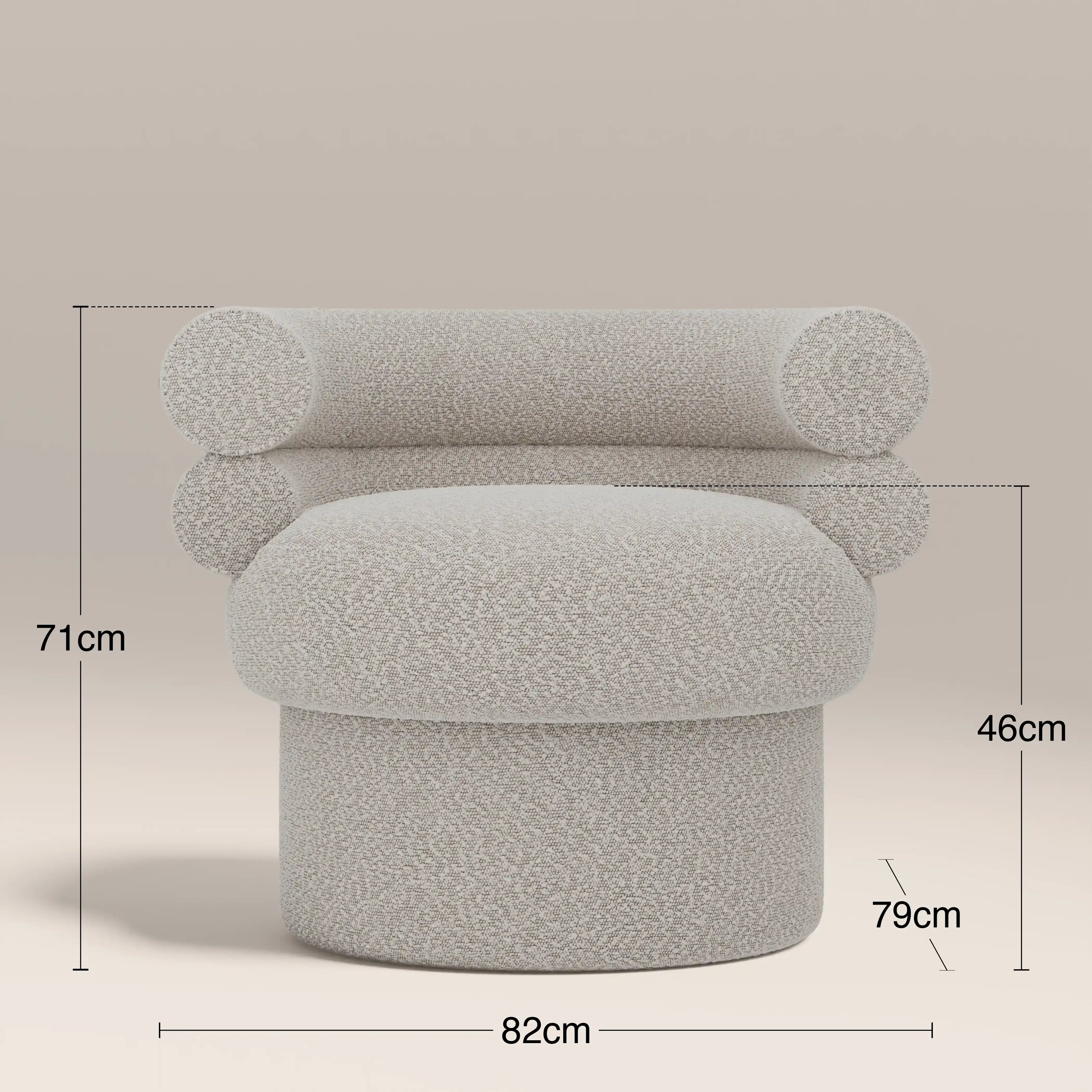 Ethan Accent Chair | Speckled Stone Sustainable Boucle