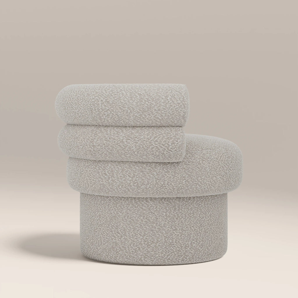 Ethan Accent Chair | Speckled Stone Sustainable Boucle