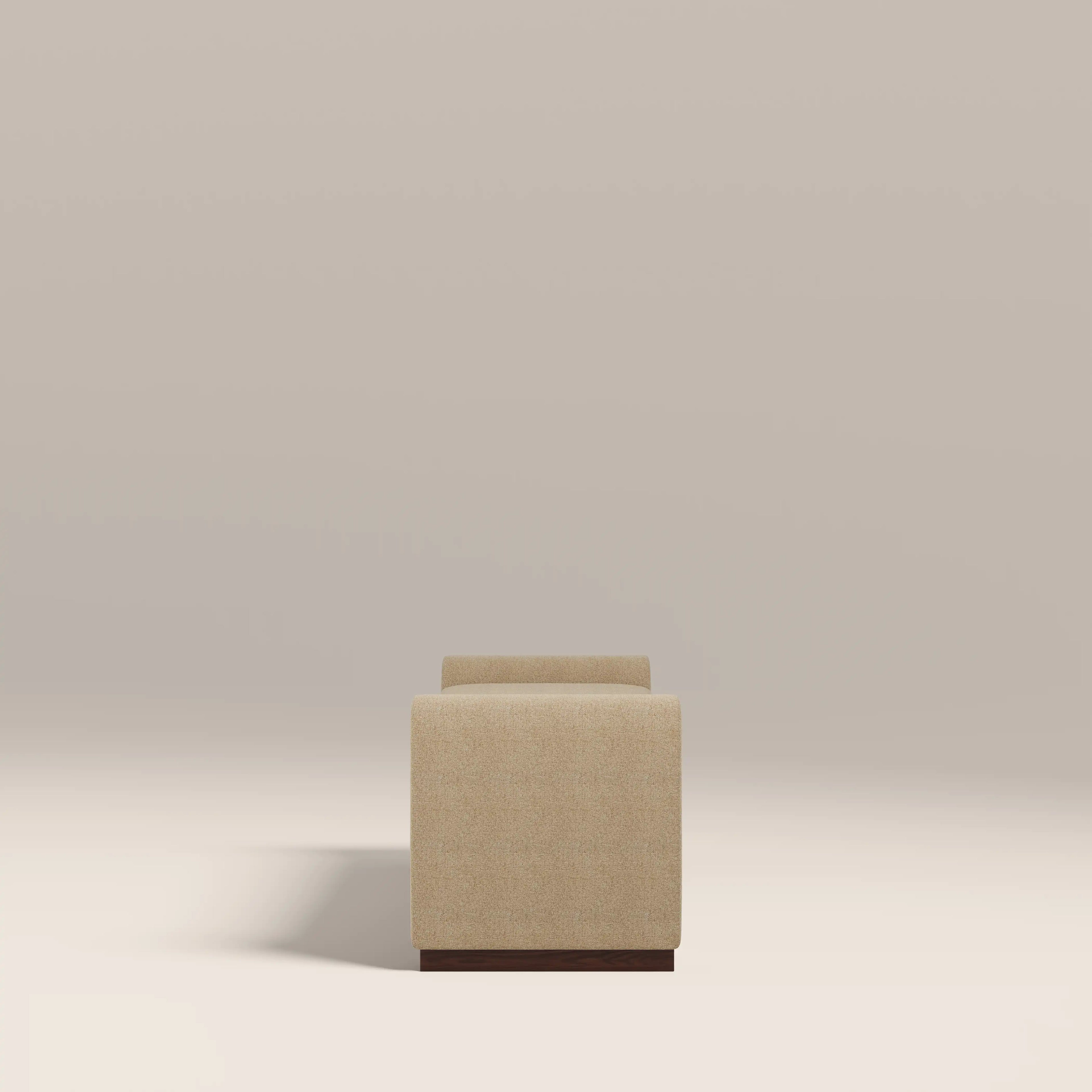 Bennett Bench | Speckled Latte Boucle & Walnut