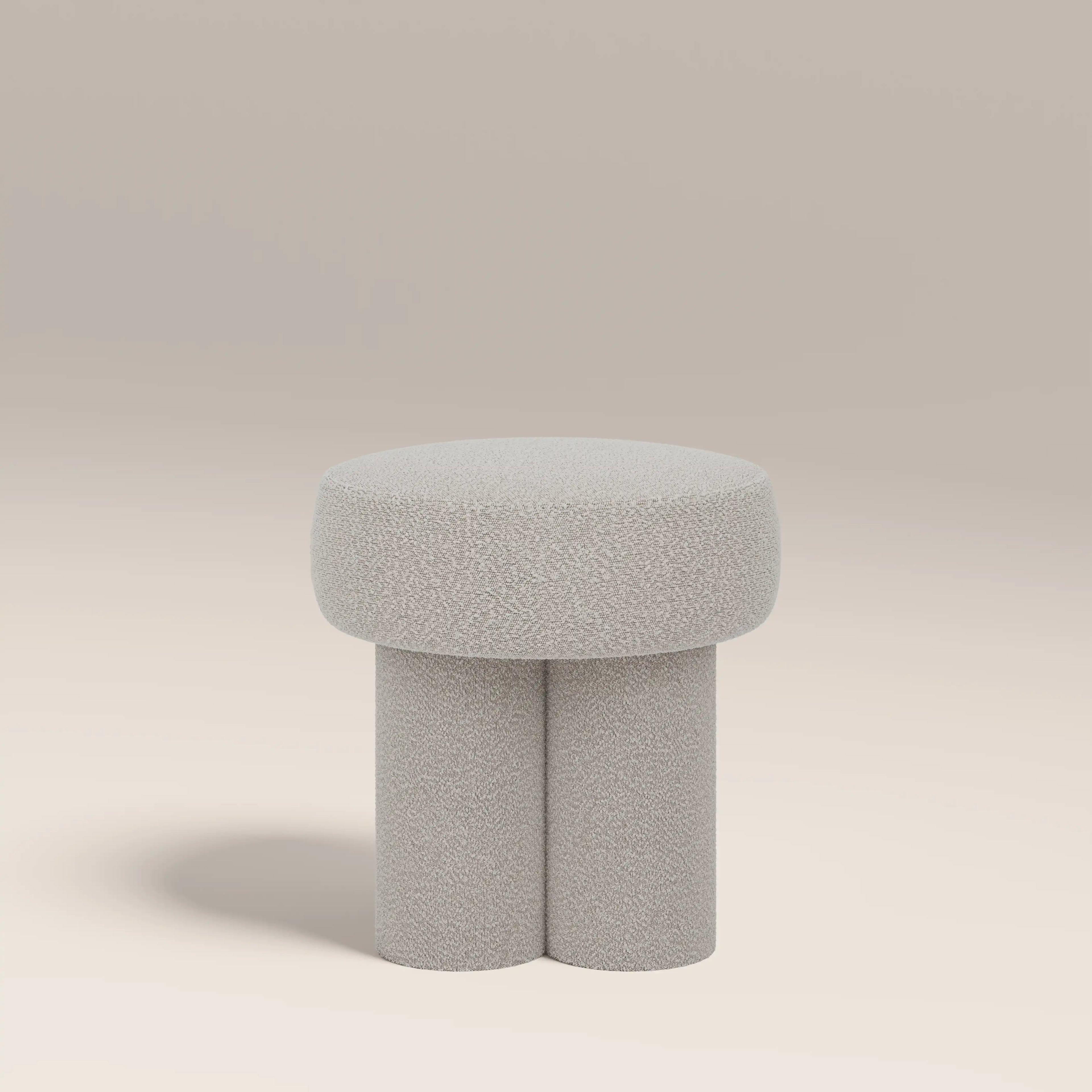 Ayla Pouffe | Speckled Stone Sustainable Boucle